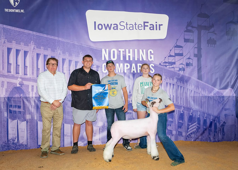 5th Overall Market Wether Grand Champion Speck, lowa State Fair FFA 5th Overall Market Wether<br />
Grand Champion Speck, lowa State Fair FFA