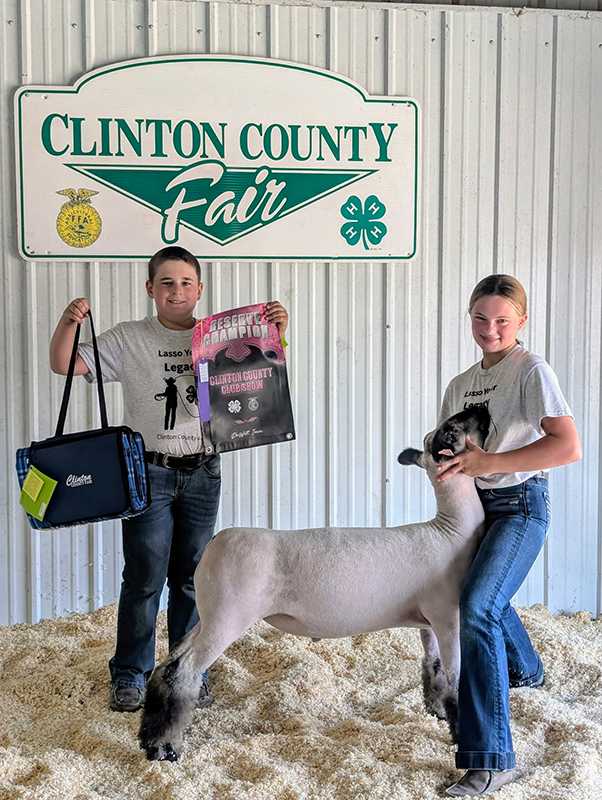 Reserve Supreme Champion Market lamb Reserve Champion Market Lamb, Clinton County Fair Reserve Supreme Champion Market lamb<br />
Reserve Champion Market Lamb, Clinton County Fair