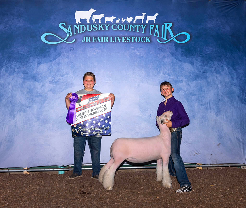 Champion Showman, Champion AOB, Sandusky County Fair Champion Showman, Champion AOB, Sandusky County Fair